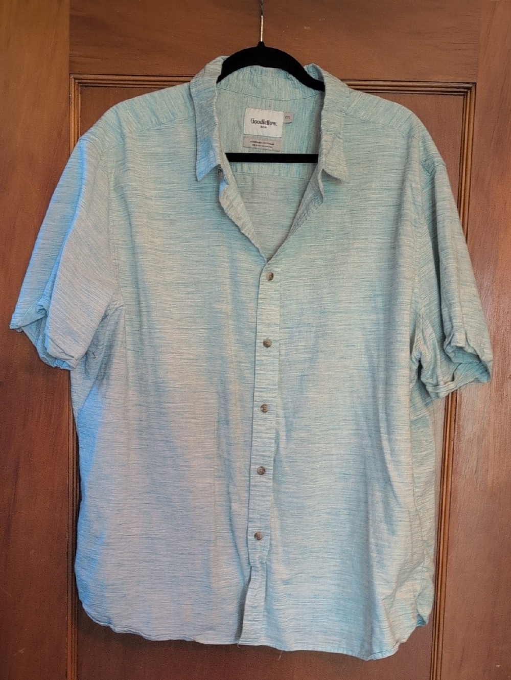 Goodfellow & Co Pale Blue Short-Sleeve Button-Down Shirt